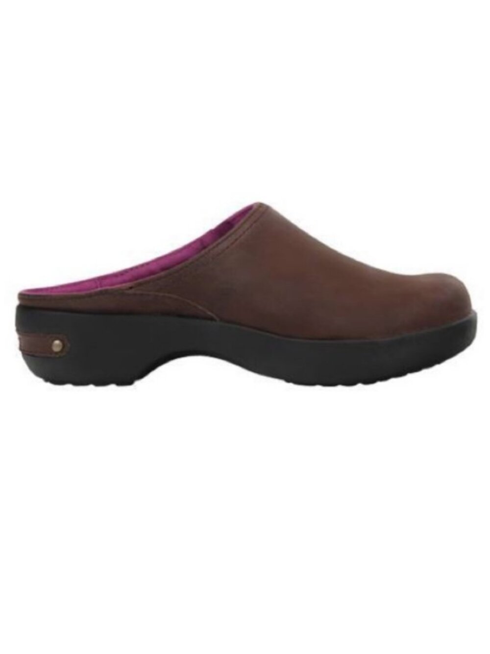 CROCS Women NWT Cobbler 2.0 Leather Clogs Slip-On Shoes in Mohagony/Black Size 6